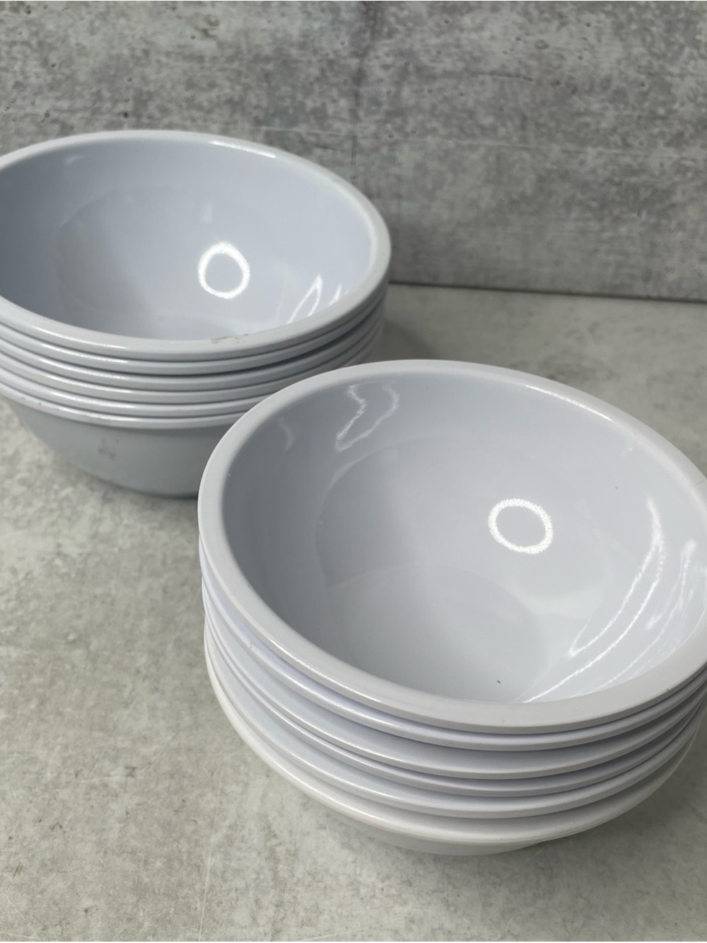 NEW Lot 12 White Melamine Ramekins Condiment Cups Dip Bowls 5” & 6”
